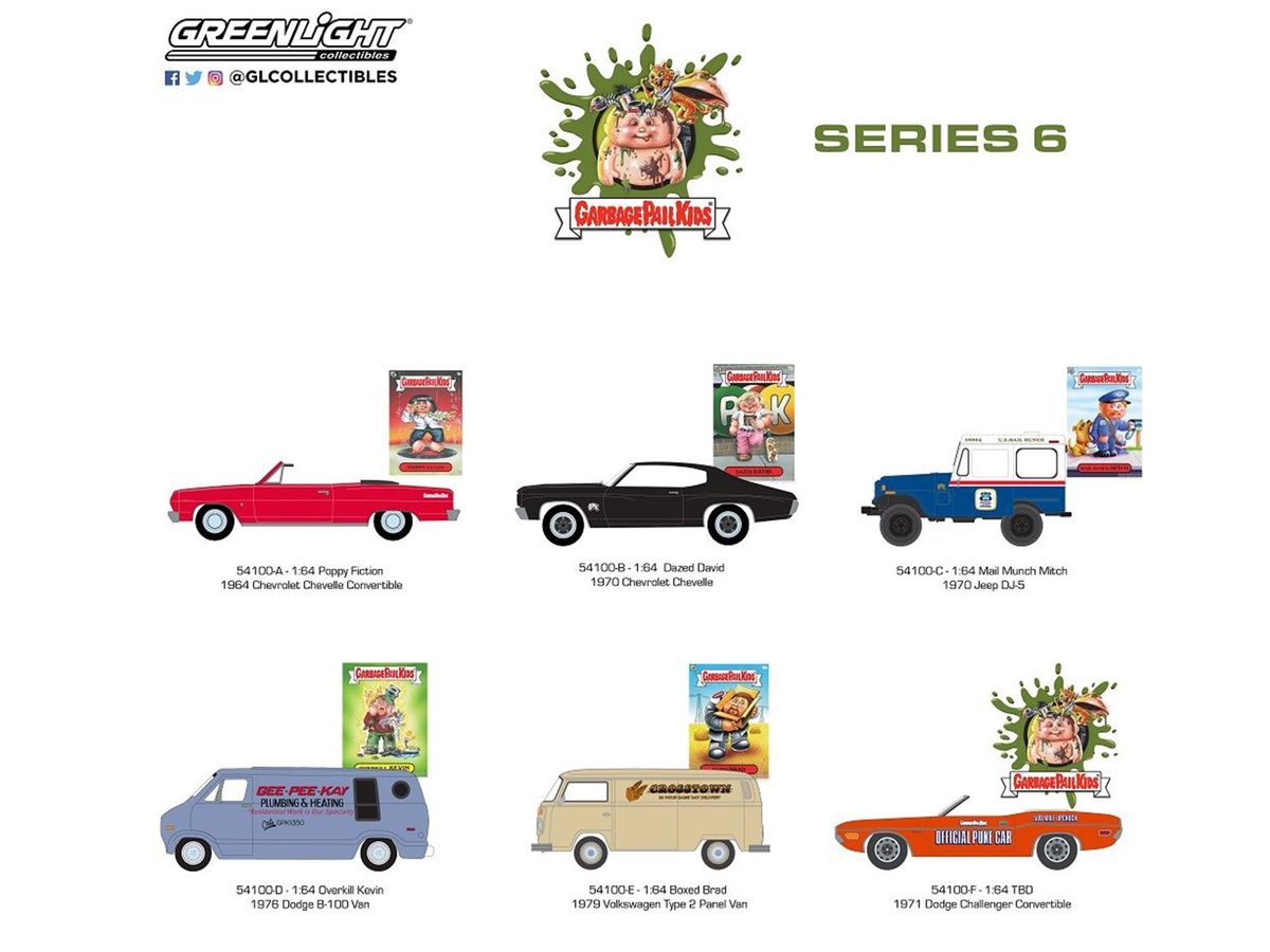 ミニカー GREENLIGHT GARBAGEPAILKIDS Greenlight Collectibles Previews Garbage Pail Kids Die-Cast
