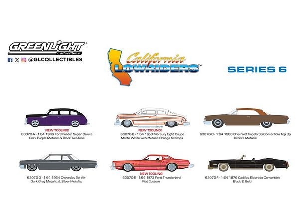 1/64 GreenLight California Lowriders Series 6 1Box 6psc | HLJ.co.jp