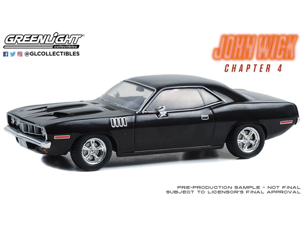 1/43 GreenLight John Wick: Chapter 4 (2023) - 1971 Plymouth 'Cuda