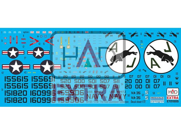1/72 KA-6D/A-6E イントルーダー VA-35 ブラックパンサーズ デカールw