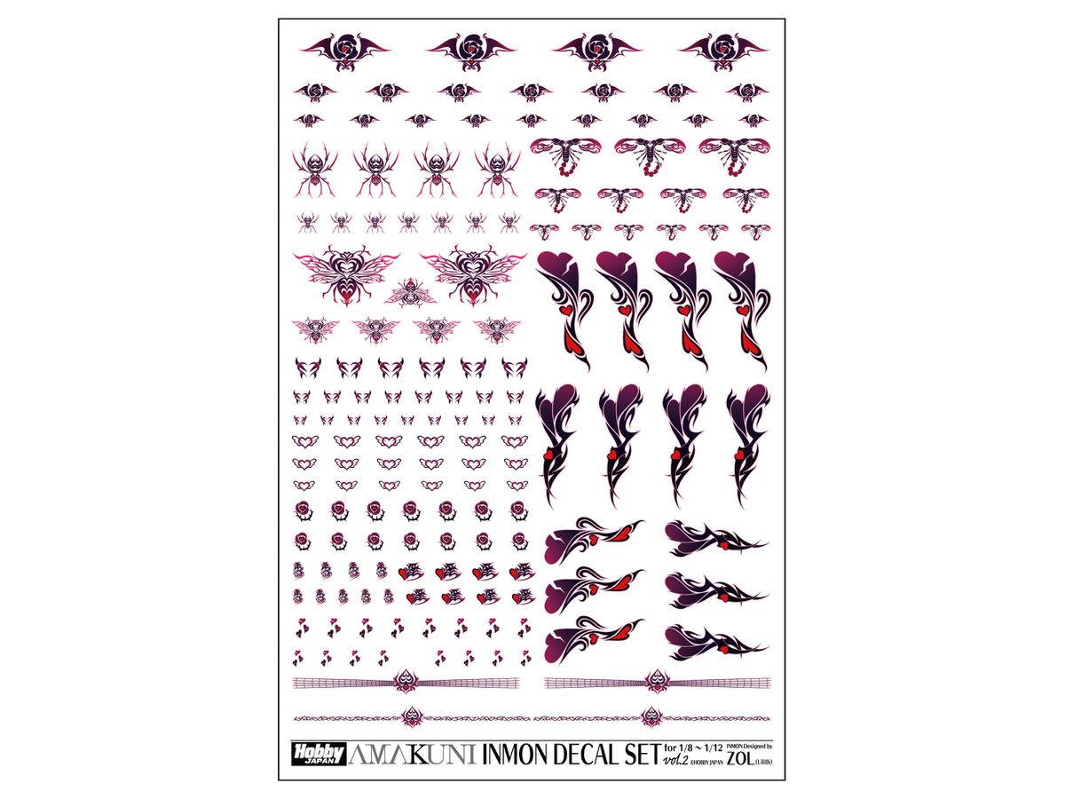 INMON デカールセット Vol.2 1/8-1/12スケール用 | HLJ.co.jp