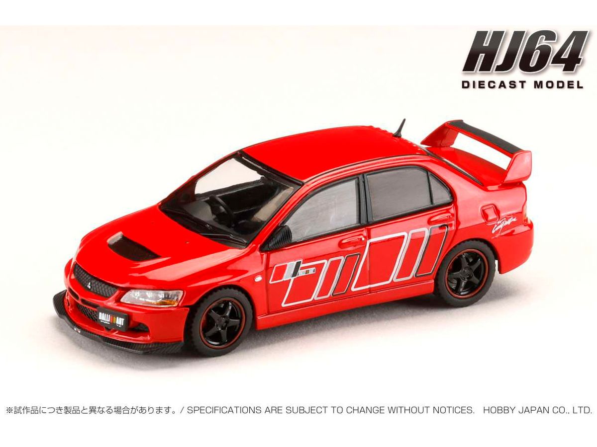 1/64三菱 ランサーエボリューションIX RALLIART 1/64 三菱ランサー GSR EVOLUTION 9 RALLIART レッドソリッド | HLJ.co.jp