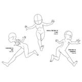 頭身低めのイラストポーズ集 女の子編 頭身低めのイラストポーズ集 女の子編