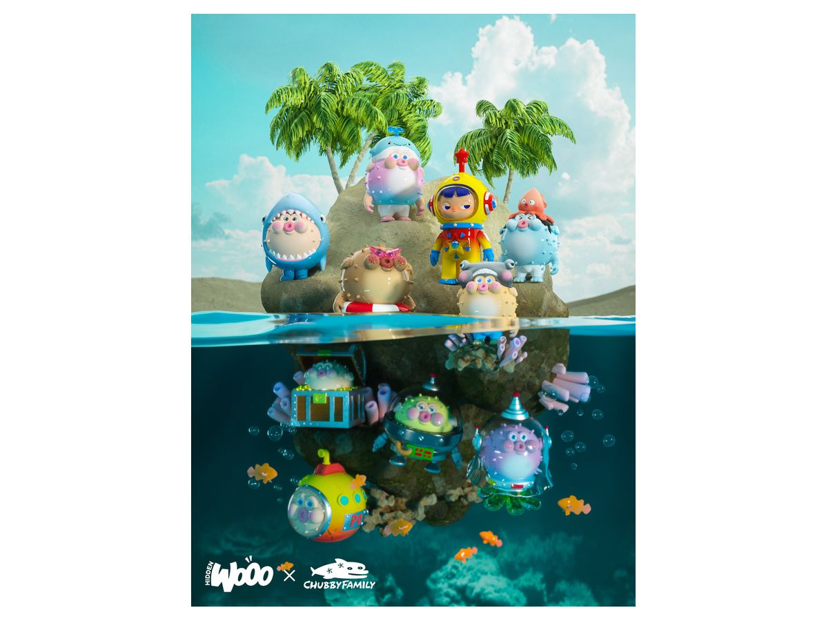 3個セット　HIDDEN WOOO x CHUBBY FAMILY WOOO x CHUBBY FAMILY CHUBBYPOPO オーシャンシリーズ TRADITION Ver