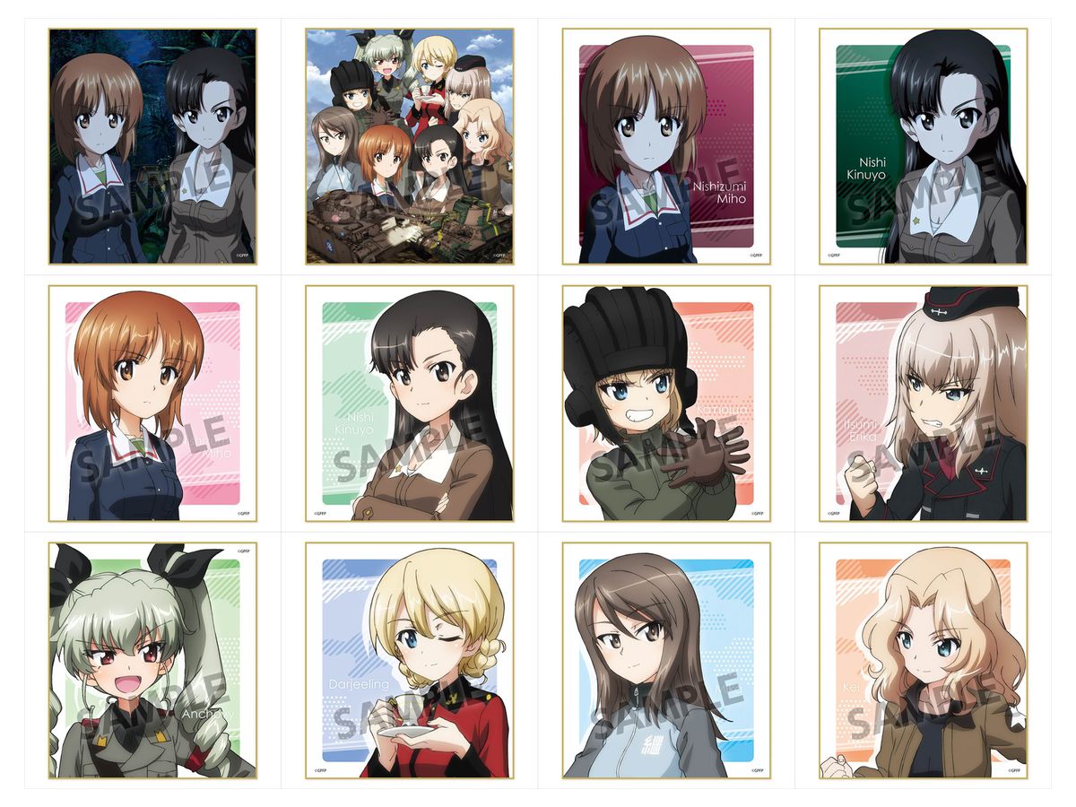 ガールズ & パンツァー 最終章: トレーディングミニ色紙 1Box 12pcs
