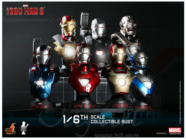 アイアンマン3 デラックスセット バスト8体セット ホットトイズ Marvel Iron Man 3 Deluxe (Set of Eight) Collectible Bust by