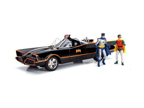 未開封 Jada バットモービル 1/18 バットマン & ロビン フィギィア 1/18 バットモービル (クラシック TVシリーズ) バットマン