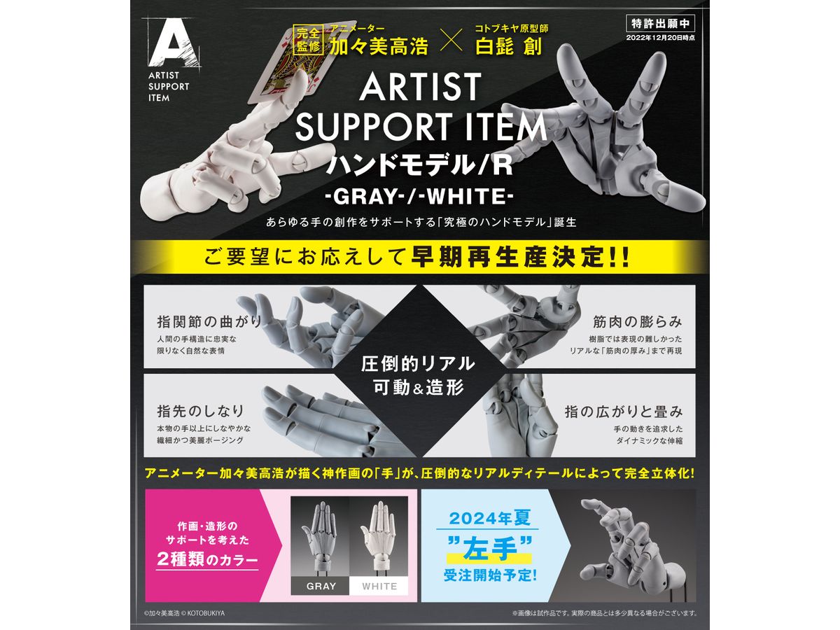 1/1 ARTIST SUPPORT ITEM ハンドモデル/R -GRAY- (再販) | HLJ.co.jp