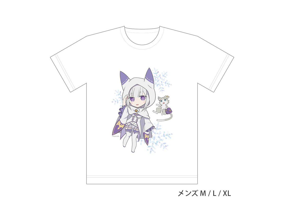 Re:ゼロから始める異世界生活 フルカラーTシャツ (エミリア/フード) L
