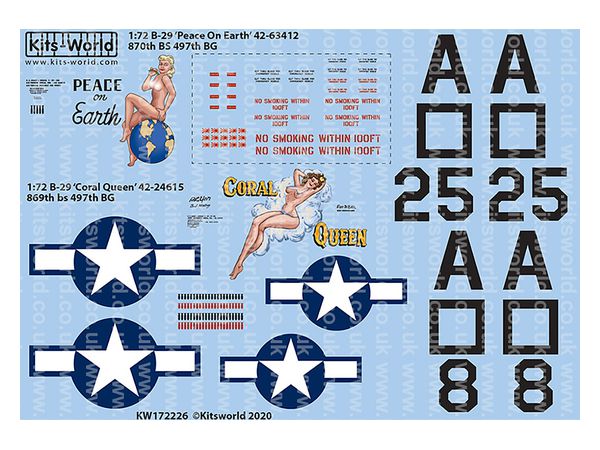 1/72 WW.II アメリカ軍 B-29 デカールセット 6 | HLJ.co.jp