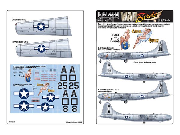 1/72 WW.II アメリカ軍 B-29 デカールセット 6 | HLJ.co.jp