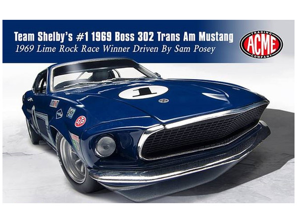 1/18 1969 Boss 302 フォード トランザム マスタング #1サム・ポジー