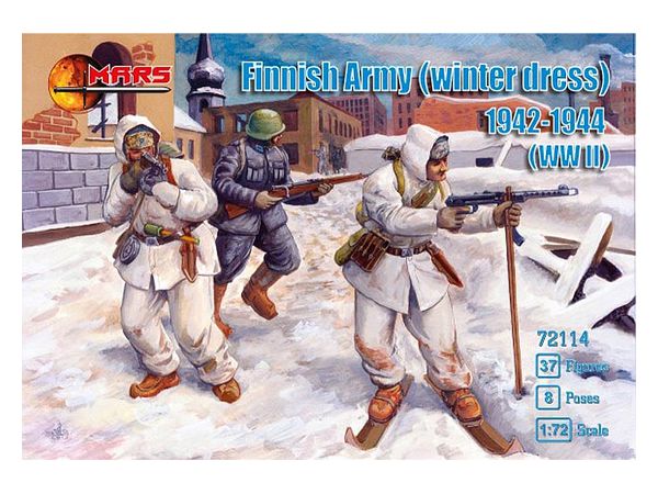 1/72 WW.II フィンランド軍歩兵、冬季装備 1942-1944 (37体/8ポーズ