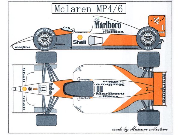 1/18 マクラーレン MP4/6用 スポンサーシップデカール (PMA) | HLJ.co.jp