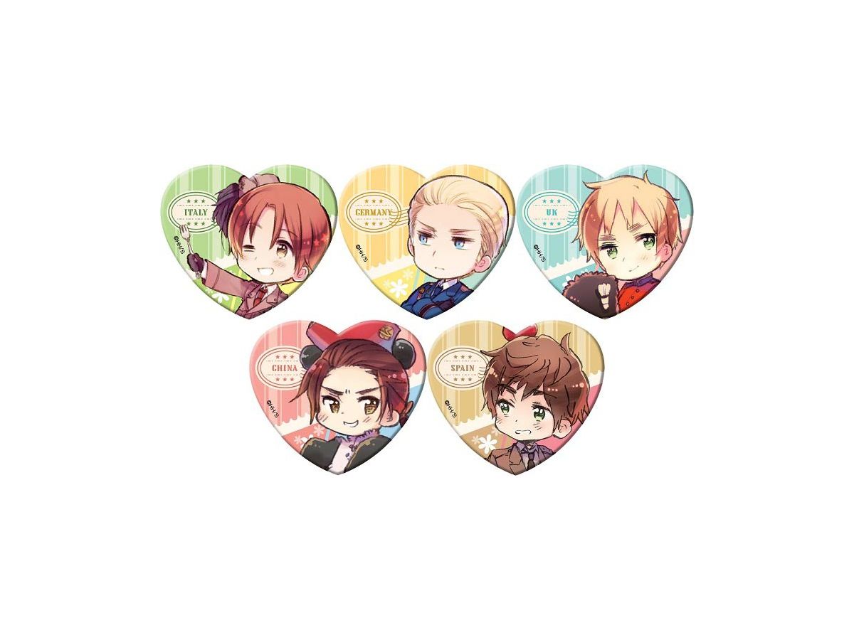 ヘタリア World Stars ハート型ラメアクリルバッジ Vol.1 1Box 6pcs