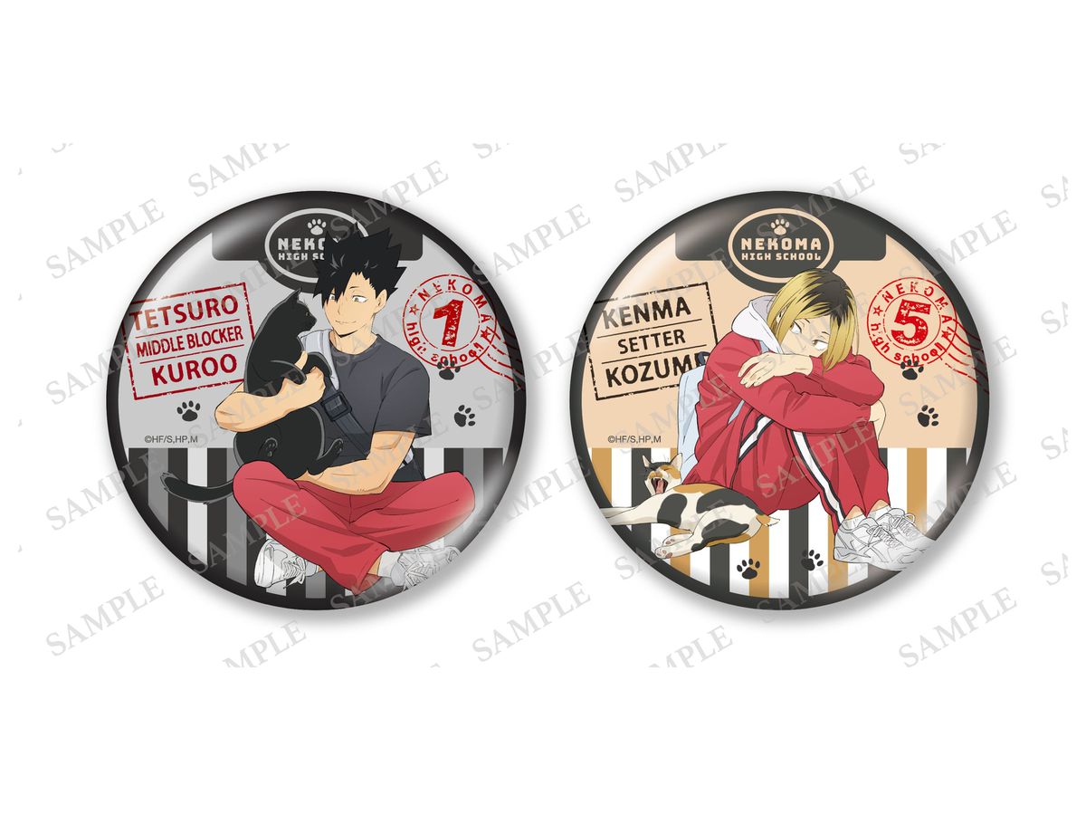 ハイキュー!! キラキラ缶バッジ 猫部 黒尾鉄朗 30点セット 100mm