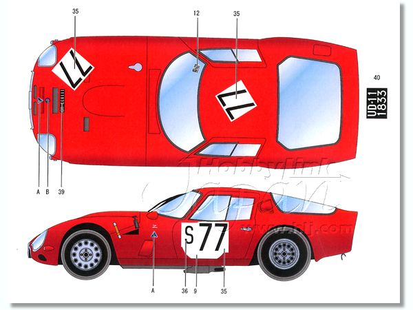 1/24 アルファロメオ TZ2 1966 ニュルブルクリンク #77 #76 | HLJ.co.jp