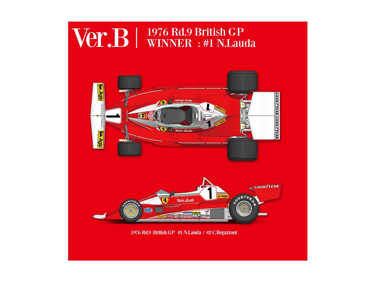 1/12 312T2 '76 Ver.B:1976 Rd.9 British GP Winner #1 ラウダ/#2