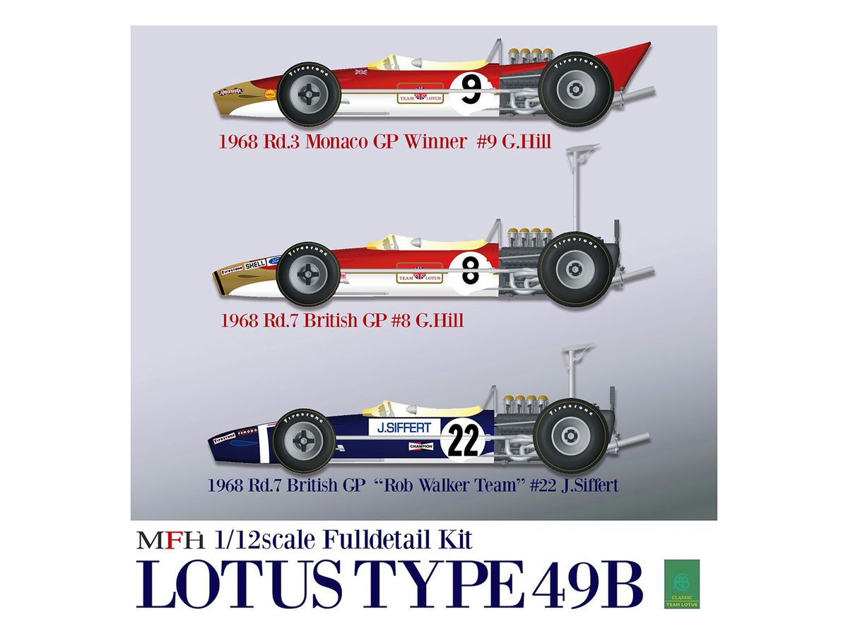 1/12 Lotus Type 49B Full Detail Kit Ver.B 1968 Rd.7 British GP #8