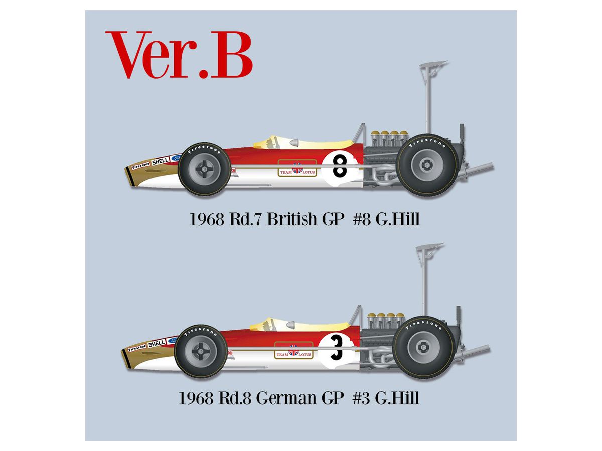 1/12 Lotus Type 49B Full Detail Kit Ver.B 1968 Rd.7 British GP #8