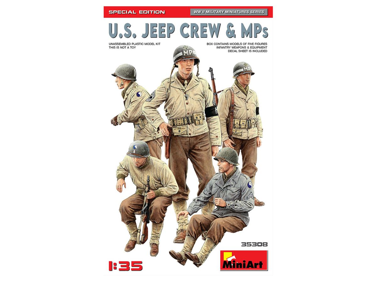 1/35 アメリカ軍 ジープクルー & ミリタリーポリス5体入 特別版 (武器