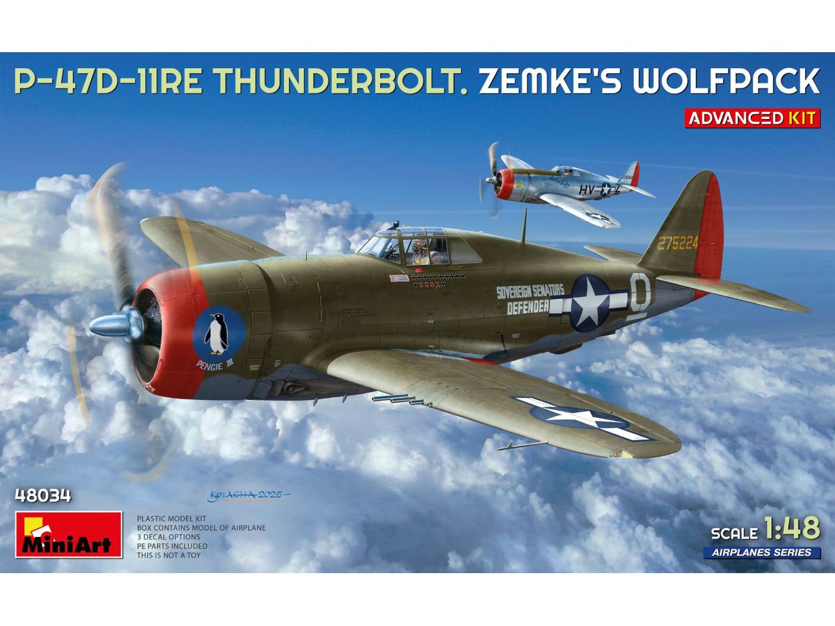匿名配送 高レート 赤白サムライ ザンゲキマッハアーマー 1/48 P-47D-11RE サンダーボルト ゼムケ ウルフパック