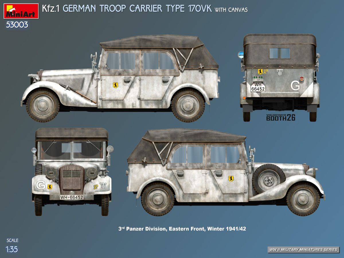 1/35 Kfz.1 ドイツ軍兵員輸送車 タイプ170VK(帆布仕様) | HLJ.co.jp 1/35 Kfz.1 ドイツ軍兵員輸送車 タイプ170VK(帆布仕様) | HLJ.co.jp