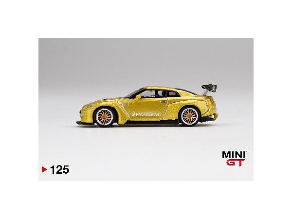 ⭐️MINI GT Pandem GT-R R35 GTウィング コスモポリタン MINI GT 125 Nissan GT-R R35 GT Wing Cosmopolitan Yellow LHD
