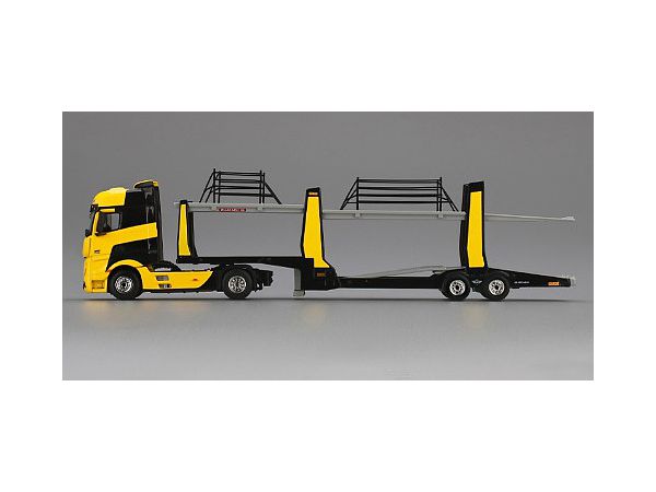 1/64 メルセデス ベンツ アクトロス イエロー w/カーキャリア (右