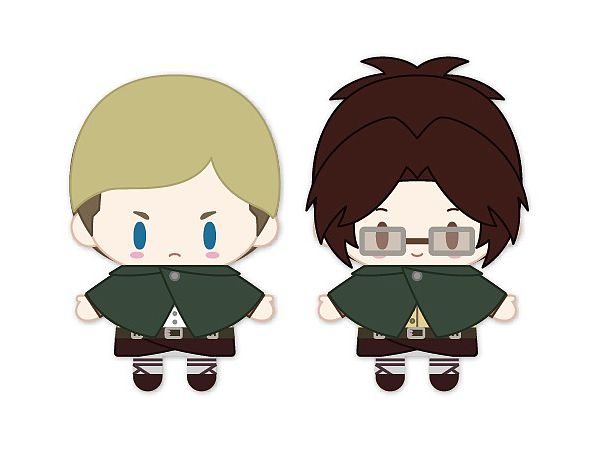 進撃の巨人: フィンガーマスコット パペラ セット エルヴィン & ハンジ