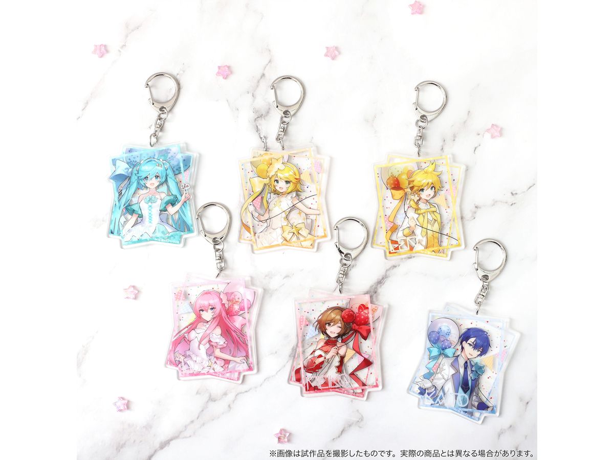 鏡音リン Project mirai でらっくす アクリルキーホルダー DIVA 初音ミク Xmas SHOP 2022 ラメ入りアクリルキーホルダー/鏡音リン