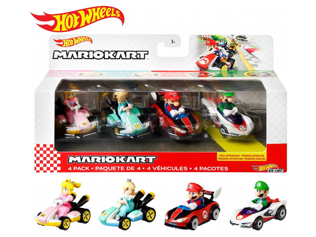 ロゼッタ/ ルイージ Pウィング】ホットウィール マリオカート 4パック C