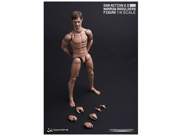 【ホビー】DAMTOYS（ダムトイズ） ナローショルダーフィギュア　　NO.MALE02　中古品 DAMTOYS 1⁄6 男性素体 アクション2.0 ナローショルダー ボディ MALE02