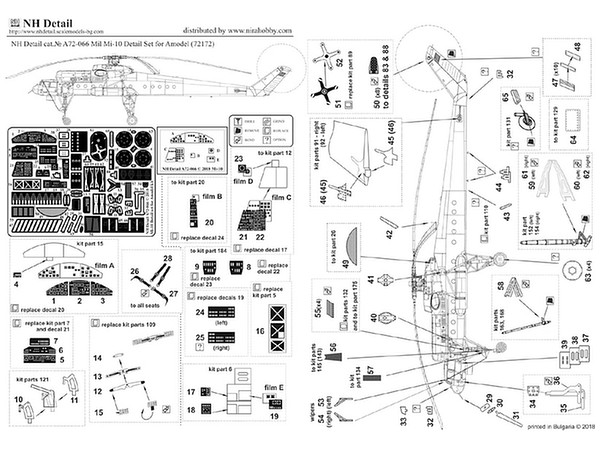 A モデル 1/72 Mi-10 (NH detail エッチングパーツ付) 1/72 ミル Mi-10 大型重機運搬ヘリコプターディテールセット (Aモデル