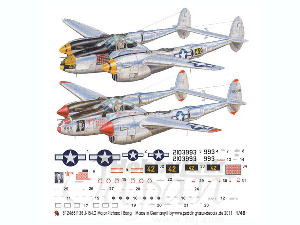 1/48 P38 J／リチャード・ボング機 | HLJ.co.jp
