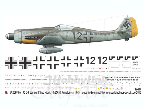 1 48 Fw190 D 9 Lt 第54戦闘航空団 テオ ニーベル少尉 By Peddinghaus ホビーリンク ジャパン