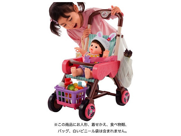 ぽぽちゃん・ちいぽぽちゃんの カゴ & シートベルトつき お買いもの
