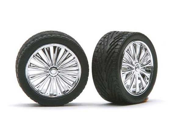 1/24 BINGZ 23インチ スピナーホイール クロームメッキ仕様 タイヤ付4 