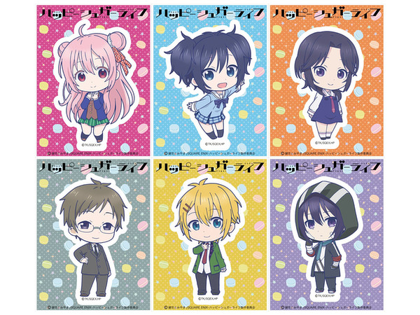 ハッピーシュガーライフ 6種 スマートフォンステッカー ハッピーシュガーライフ トレーディングスマホステッカー 1Box 6pcs