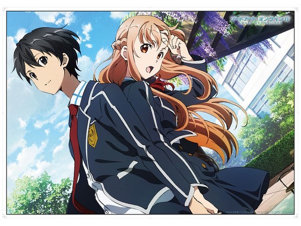ソードアート・オンラインII A3クリアポスター キリト & アスナ