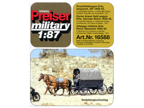 1/87 馬車 ( 兵士2体,馬2頭) #2 | HLJ.co.jp