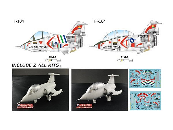 フリーダムモデルキット コンパクトシリーズ アメリカ空軍 F-104 & TF-104 プラモデル FRE162704 mxn26g8 コンパクトシリーズ: F-104 & TF-104 米空軍 | HLJ.co.jp