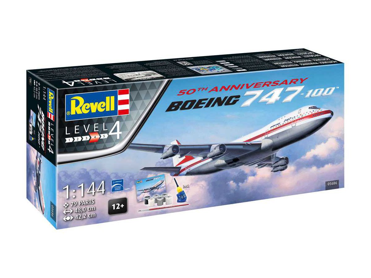 ボーイング747ジャンボ 1/100 1/144 ボーイング747-100 初飛行 エヴェレット【47012