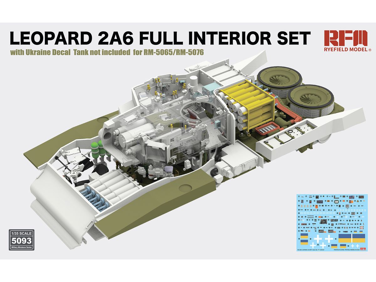 1/35 レオパルド 2A6 主力戦車用 フルインテリアセットw/ウクライナ軍