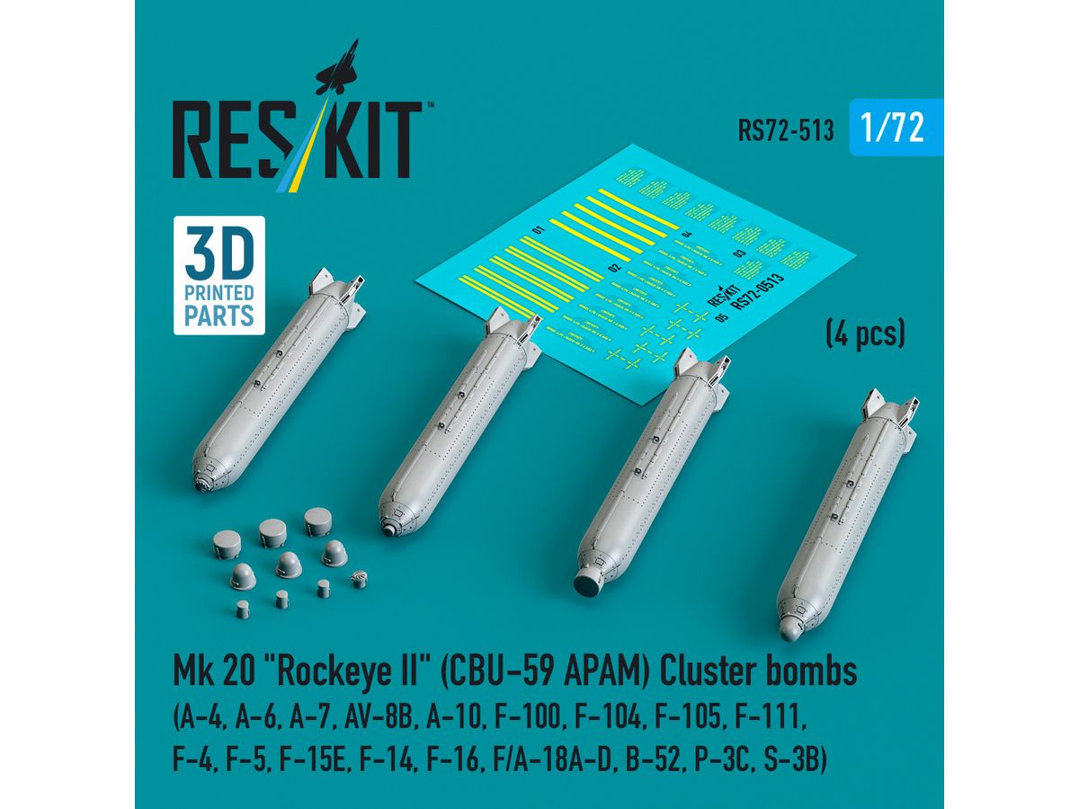 1/72 Mk.20 ロックアイII (CBU-59 APAM) クラスター爆弾 (4個入
