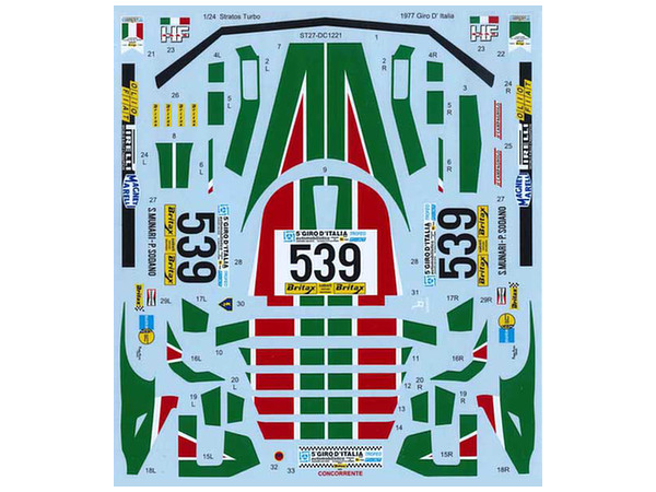 1/24 ランチア ストラトス ターボ #539 ジロ・デ・イタリア 1977