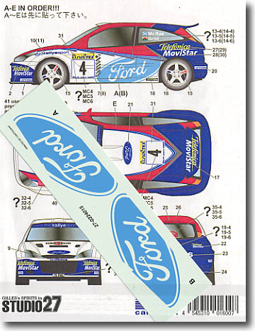 1/24 フォーカスRS WRC モンテ/ツール '02 | HLJ.co.jp