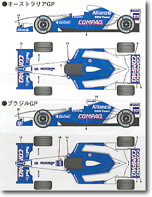 1/20 ウィリアムズ FW24 COMPAQ & 他GPデカール | HLJ.co.jp