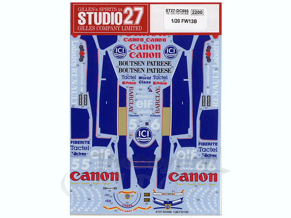 1/20 ウイリアムズ FW13B デカール (タミヤ用) | HLJ.co.jp