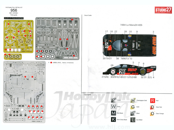 1/43 ポルシェ 956 SWAP Shop 1984 (Long Tail) | HLJ.co.jp
